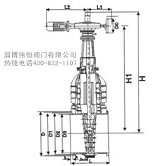 電動煤氣專用閘閥外形尺寸